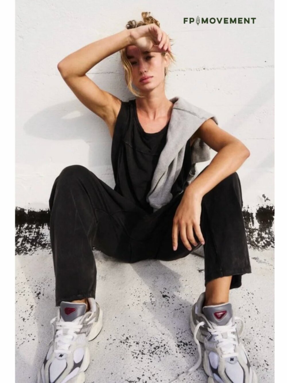 Free People Hot Shot Onesie Twisted in Washed Black